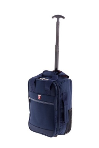 Rucsac cu role pentru Ryanair/Wizz Air Gladiator Metro, bagaj de mână 40x25x20 cm, poliester, MG 2158, laptop 14", albastru - Img 5