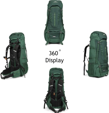 Rucsac de munte Dutch Mountains, 65 + 10 L, 602142, poliester, verde - Img 4