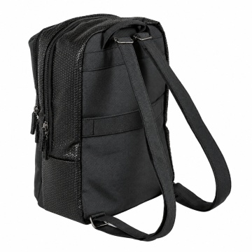 Rucsac Laptop 14" Davidts Portofino Wizz Air/Ryanair, 40 x 28 x 14 cm, Poliester 1680D/Piele ecologica, Antracit - Img 2