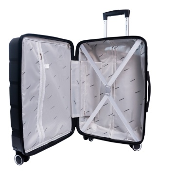 Set trolere Aventor AV102, 1 bagaj de cabina si 2 de cala, polipropilena, cifru TSA, antracit - Img 2