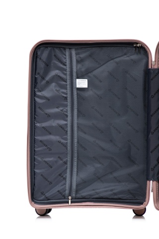 Set trolere Aventor AV106, polipropilenă, 1 bagaj de cabină si 2 de cală, cifru TSA, 4 roți duble 360°, rose - Img 4