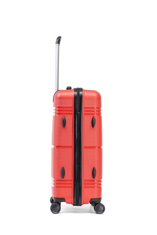 Set trolere Aventor, Polipropilenă, Cifru TSA, 4 Roți Duble 360°, AV108, 3 Piese, Roșu - Img 12