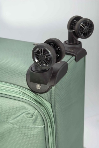 Set trolere extensibile Benzi BZ 5826, poliester, 1 bagaj de cabina si 2 de cala, 4 roti duble la 360°, negru - Img 4