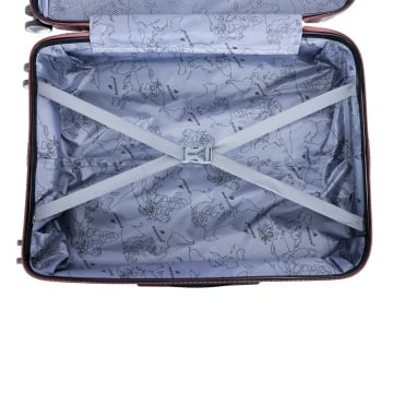 Set trolere Madisson, 1 bagaj de cabină si 2 de cală, polipropilenă, 4 roți duble, cifru, SW62103, mov închis - Img 6