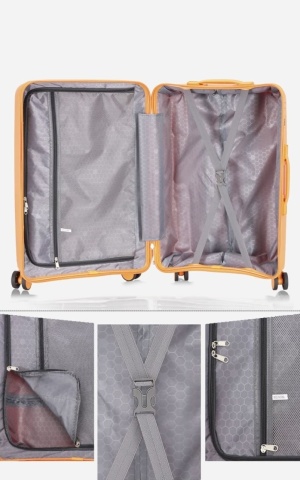 Set Trolere Madisson, Polipropilenă, Fermoar Antifurt, Cifru, 3 Piese, SW65603, Albastru deschis - Img 11