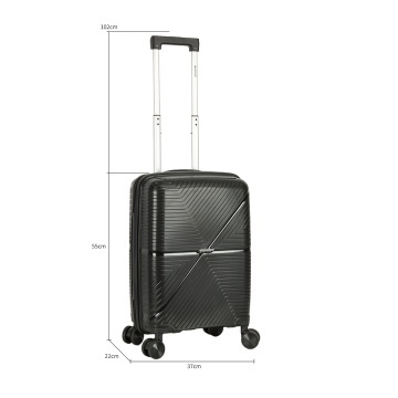 Set trolere Madisson SW42103, polipropilena, cifru, 4 roti duble, 3 piese, negru - Img 6
