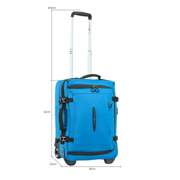 Set trolere Snowball SW42503, 1 bagaj de cabina si 2 de cala, 36L/57L/78L, 2 roti, poliester impermeabil, albastru - Img 3