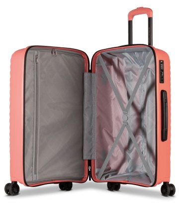 Set trolere Worldpack MAUI, F10520, Polipropilenă, Cifru TSA, 4 Roți Duble 360°, 3 Piese, Coral - Img 3