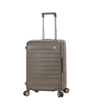 Troler Cabină 55x38x21 cm Snowball, 100% Polipropilenă, Închidere Clapetă, SW57203, Maro