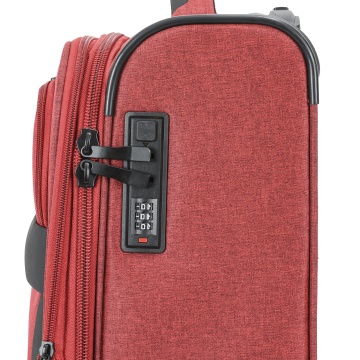Troler Cabină Extensibil 55x35x20 cm Lee Cooper, Poliester, 4 Roti Duble, LC33503, Grena - Img 11