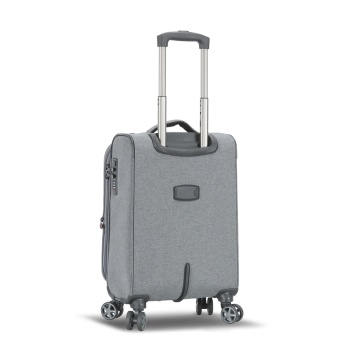 Troler Cabină Extensibil 55x35x20 cm Lee Cooper, Poliester, 4 Roti Duble, LC33503, Gri - Img 16