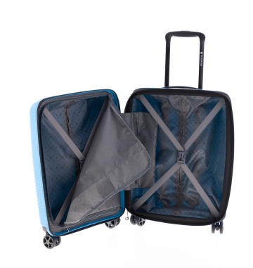 Troler Cabină Extensibil 55x40x20 cm Gladiator Vincent, Polipropilenă, Cifru TSA, Albastru - Img 3