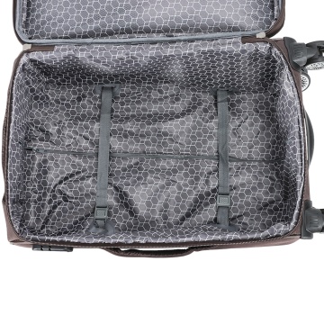 Troler cabină extensibil Madisson, 55x35x20/25 cm, poliester, 4 roți duble, cifru, SW55104, maro - Img 6