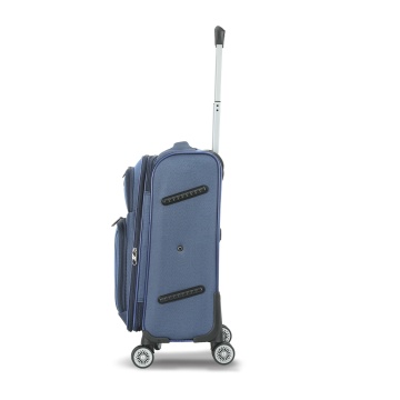 Troler cabină extensibil Madisson, 55x35x20/25 cm, poliester, 4 roți duble, cifru, SW55104, bleumarin - Img 22