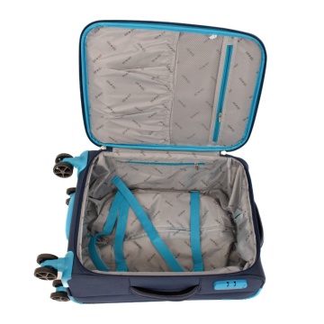 Troler cabina Lamonza Ultralight, 55x37x21 cm, 2.58 kg, Albastru inchis / Turcoaz - Img 2