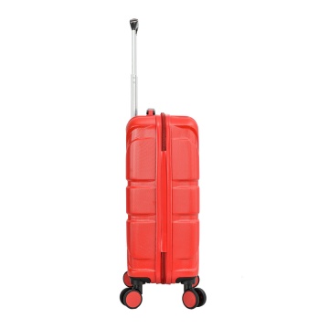 Troler Cabina Lee Cooper London, ABS, 4 Roti Duble, Cifru, 55 cm, Rosu - Img 6