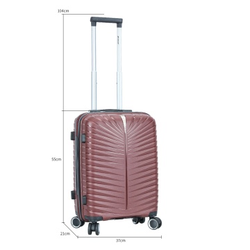 Troler cabină Madisson, 55x37x21 cm, polipropilenă, 4 roți duble, cifru, SW62103, mov închis - Img 3
