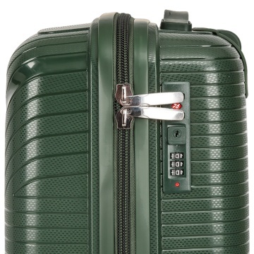 Troler cabina Madisson SW42103, polipropilena, cifru, 4 roti duble, 55 cm, verde inchis - Img 8