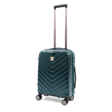 Troler Cabina Policarbonat Cifru TSA 4 Roti Duble ELLA ICON ARMOR 1274-55 cm Albastru
