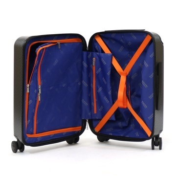 Troler Cabina Policarbonat Cifru TSA 4 Roti Duble Ella Icon Shine 2512-56 cm Negru - Img 2