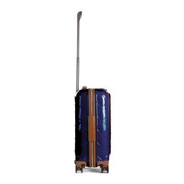 Troler Cabina Policarbonat/Piele Naturala Stratic Leather and More S - 55 cm Albastru - Img 5