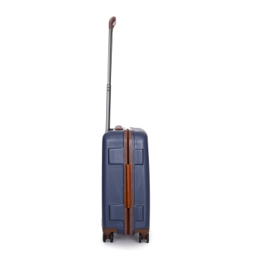 Troler Cabina Policarbonat/Piele Naturala Stratic Merian S - 55 cm Bleumarin - Img 7