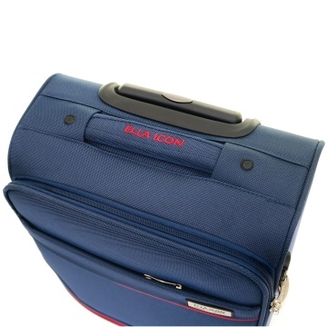 Troler Cabina Poliester 4 Roti Duble Ella Icon Petra Textil 2604 - 55 cm Bleumarin - Img 5