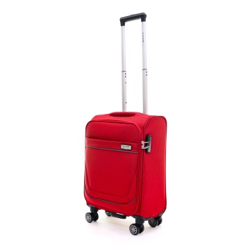 Troler Cabina Poliester 4 Roti Duble Ella Icon Petra Textil 2608 - 55 cm Rosu
