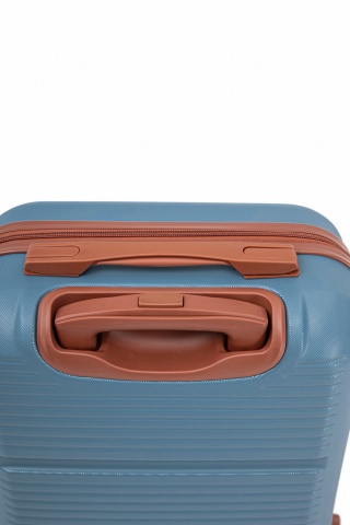 Troler de Cabină Aventor, 55x35x20 cm, ABS, Cifru, 4 roți duble 360°, 32 L, AV107, Albastru - Img 4