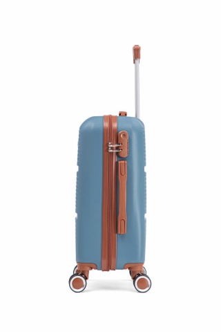Troler de Cabină Aventor, 55x35x20 cm, ABS, Cifru, 4 roți duble 360°, 32 L, AV107, Albastru - Img 14
