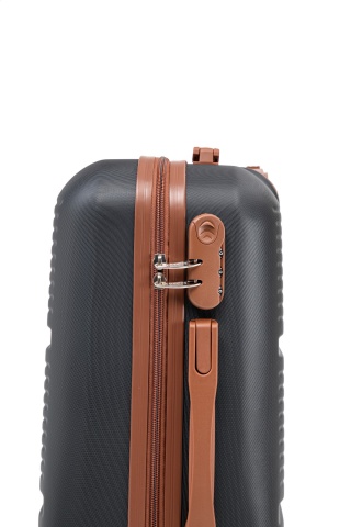 Troler de Cabină Aventor, 55x35x20 cm, ABS, Cifru, 4 roți duble 360°, 32 L, AV107, Negru - Img 4
