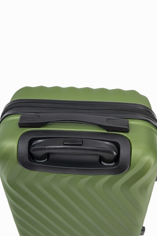 Troler de cabina Aventor AV104, 55x36x22 cm, bagaj de mana, 100%ABS, cifru, 4 roti duble 360°, verde - Img 4