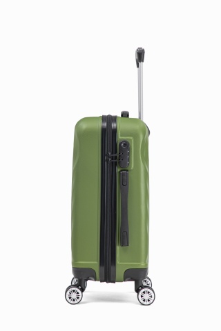 Troler de cabina Aventor AV104, 55x36x22 cm, bagaj de mana, 100%ABS, cifru, 4 roti duble 360°, verde - Img 14