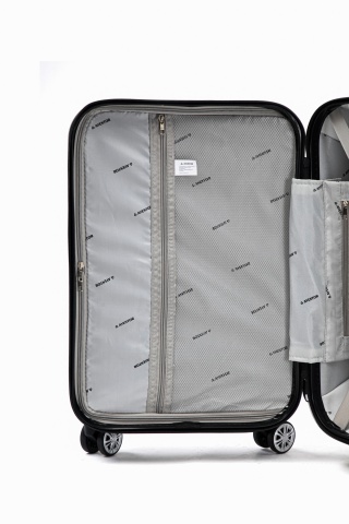 Troler de cabina Aventor AV104, 55x36x22 cm, bagaj de mana, 100%ABS, cifru, 4 roti duble 360°, negru - Img 8