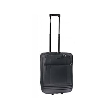 Troler de cabina Diplomat ZC2023, 55x39x19 cm, bagaj de mana, poliester, 2 roti, gri