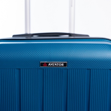 Troler de cabina extensibil Aventor AV101, 55x36x21.5 cm, bagaj de mana, polipropilena, +20% capacitate, fermoar antifurt, cifru TSA, turcoaz - Img 9