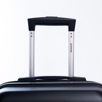 Troler de cabina extensibil Aventor AV101, 55x36x21.5 cm, bagaj de mana, polipropilena, +20% capacitate, fermoar antifurt, cifru TSA, negru - Img 9