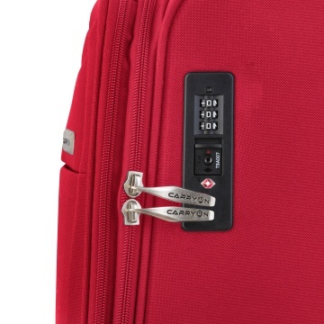 Troler de cabina extensibil CarryOn Air, bagaj de mana, 55x35x20 cm, poliester, +20% capacitate, 2.3 kg, rosu - Img 6