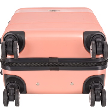 Troler de cabina Lee Cooper LC32203, policarbonat, 4 roti duble, cifru, 55 cm, rose - Img 10