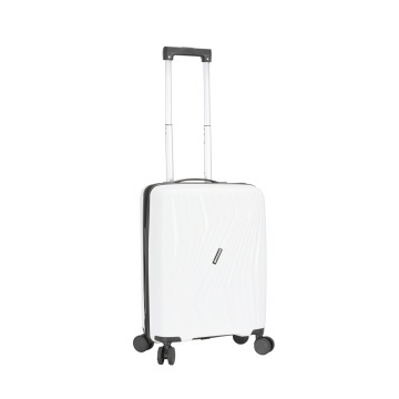 Troler de Cabină Madisson, 55x37x22 cm, Polipropilenă, Fermoar Antifurt, Cifru, 40 L, SW65603, Alb