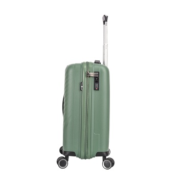 Troler de cabina Snowball SW47203, polipropilena, fermoar antifurt, cifru TSA, 4 roti duble, 55 cm, verde inchis - Img 4