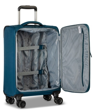 Troler de cabină Worldpack Bern F10508, 55x37x24 cm, bagaj de mână, poliester, cifru TSA, 4 roți duble, turcoaz - Img 2