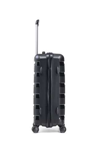 Troler Mare Aventor, 76.5x51.5x29.5 cm, Polipropilenă, Cifru TSA, 4 Roți Duble 360°, AV109, Negru - Img 13