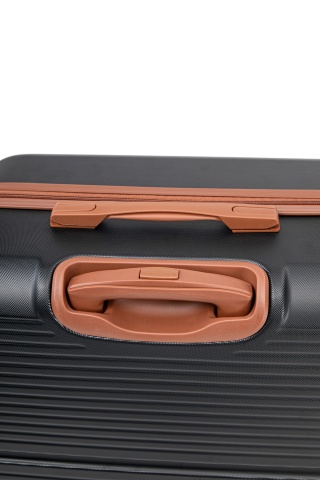 Troler Mare Aventor, 77x47x28 cm, ABS, Cifru, 4 Roți Duble 360°, 91 L, AV107, Negru - Img 7