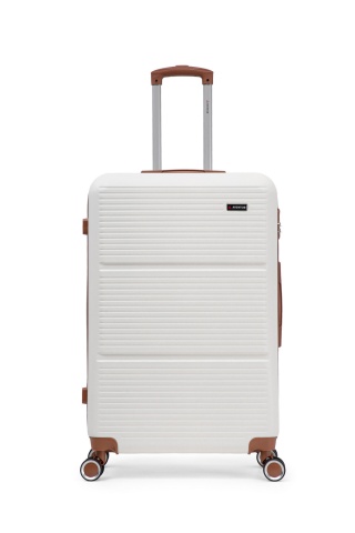 Troler Mare Aventor, 77x47x28 cm, ABS, Cifru, 4 Roți Duble 360°, 91 L, AV107, Alb - Img 11