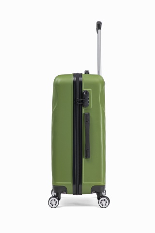 Troler mare Aventor AV104, 76x49x29 cm, bagaj de cala, 100%ABS, cifru, 4 roti duble 360°, verde - Img 4