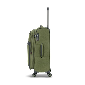 Troler Mare Extensibil 76x46x27 cm Lee Cooper, Poliester, 4 Roti Duble, LC33503, Kaki - Img 19