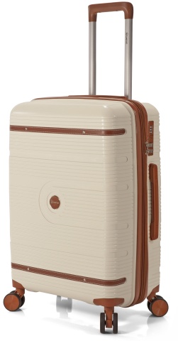 Troler Mare Extensibil Benzi 75x46x29 cm, Polipropilenă, Cifru, BZ 5900, Bej