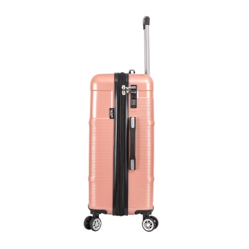 Troler mare extensibil Lee Cooper LC32203, policarbonat, 4 roti duble, cifru, 77 cm, rose - Img 3