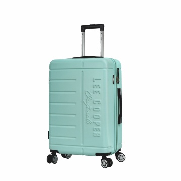 Troler mare Lee Cooper Brighton, ABS, 4 roti duble, cifru, 77 cm, verde deschis